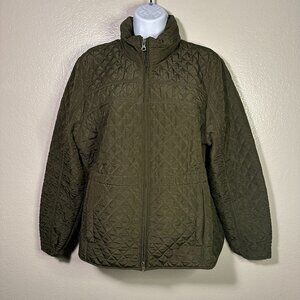 Classic Elements Quilted Jacket in Army Green
